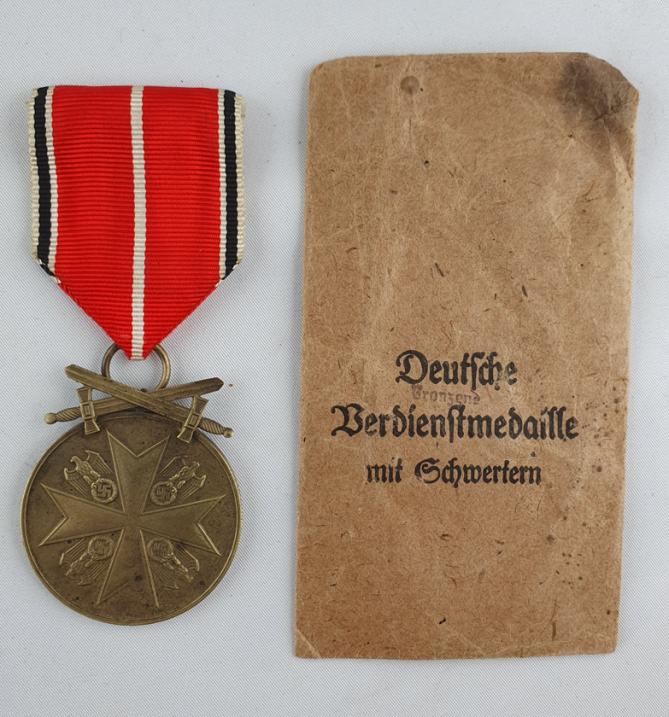 Ordre de l'aigle allemand - Deutsche Verdienstmedaille 1937 in bronze mit Scherten
