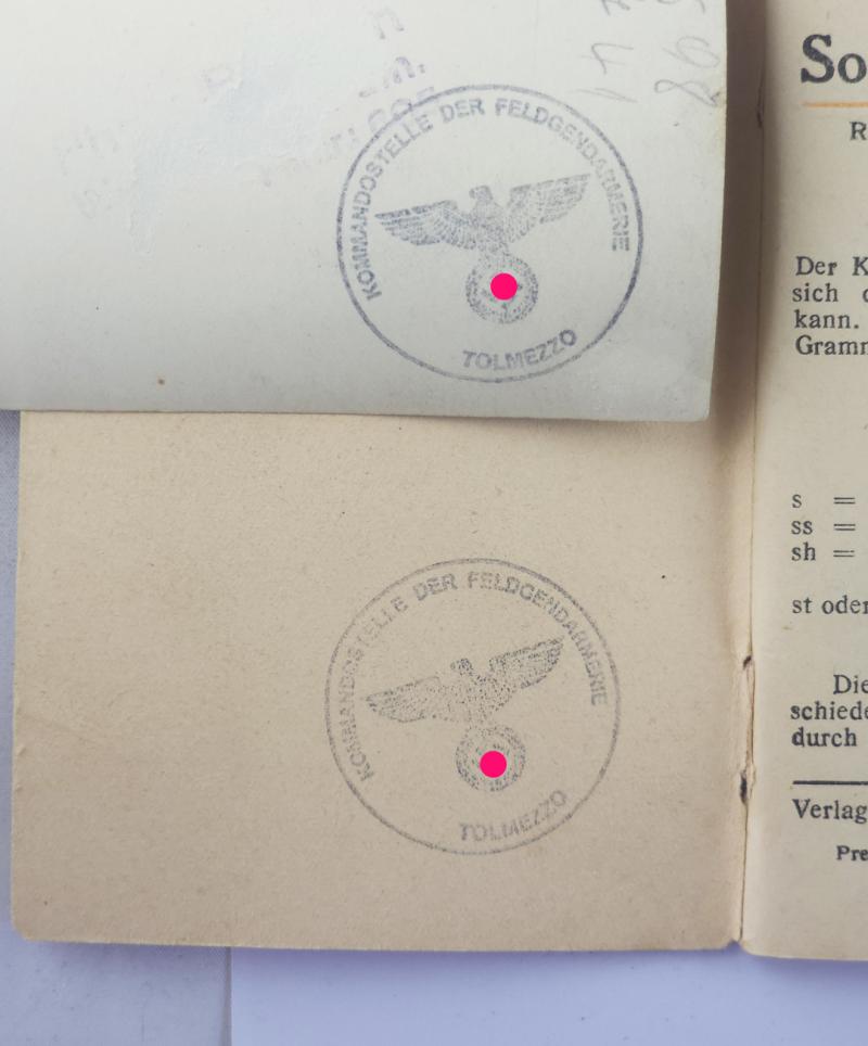 Lot de documents Felgendarmerie Italie du nord
